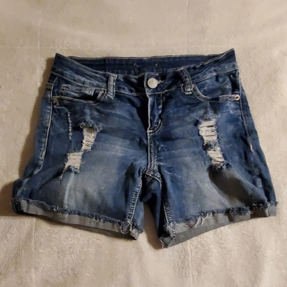 Distressed Jean Shorts